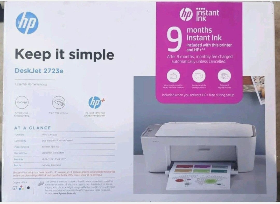 HP Deskjet 2723E All-In-One Wireless Color Inkjet Printer