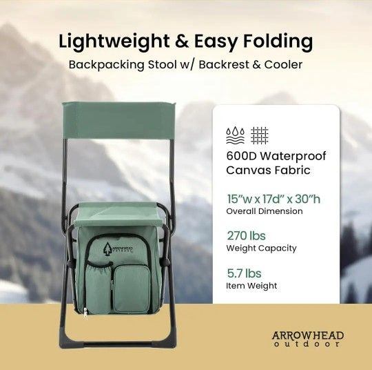 New Arrowhead Backrest Stool with Cooler Bag - photo 5