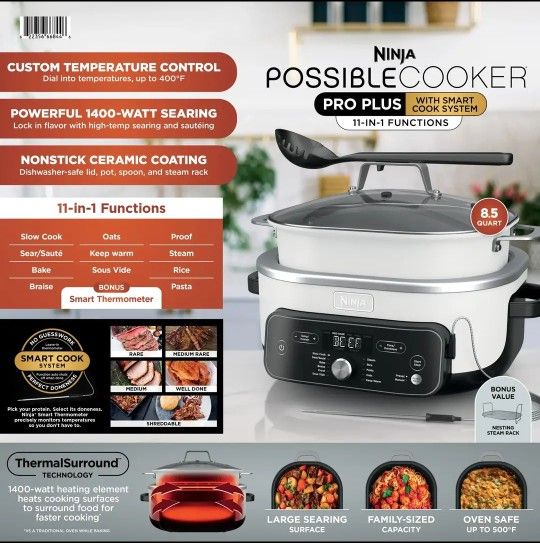 Ninja PossibleCooker PRO 8.5 Qt White - photo 4