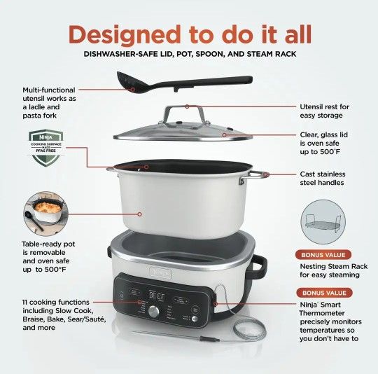Ninja PossibleCooker PRO 8.5 Qt White - photo 5