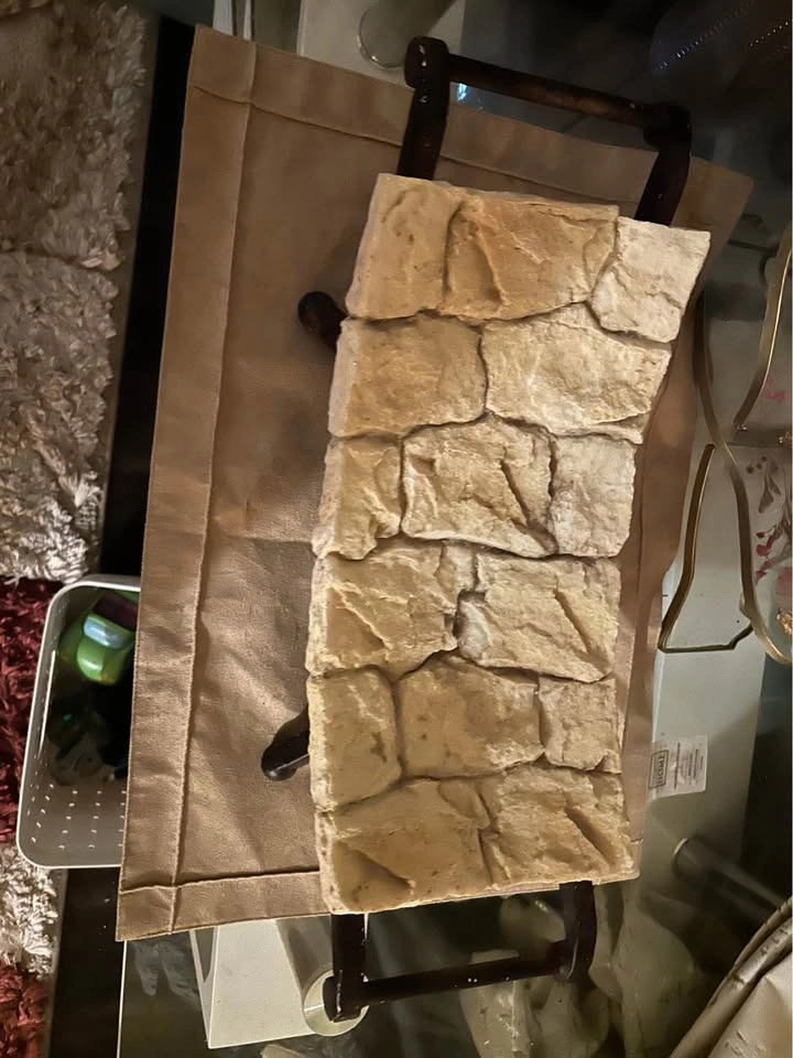 Real Stone Decorative Tray with Metal Stand - photo 2