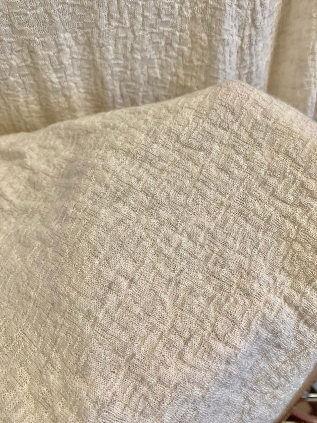 Women’s Textured Crinkle Mock Neck Top - Elegant Ivory White - photo 4