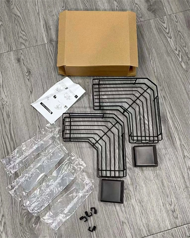 Set of 2 Metal Shower Shelves