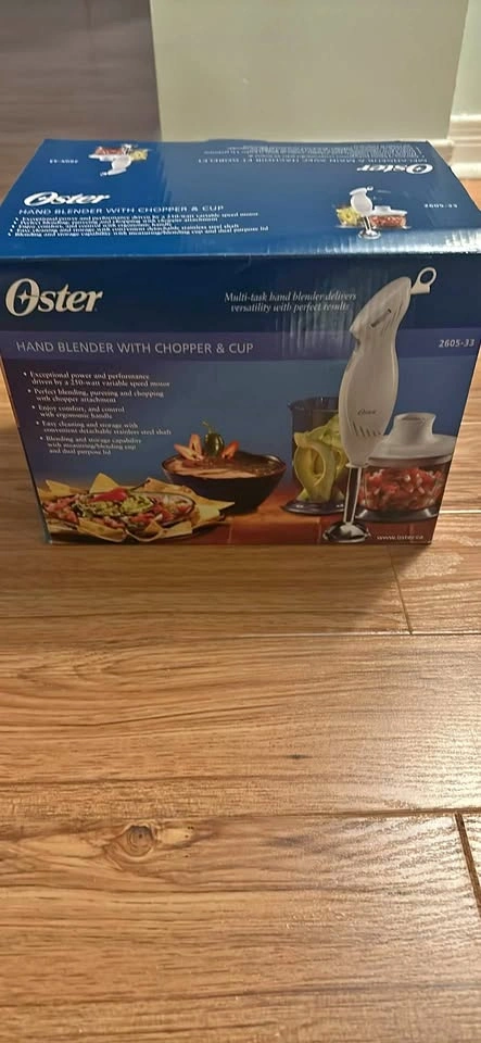 Oster Hand Blender with Chopper & Cup (Used Once)