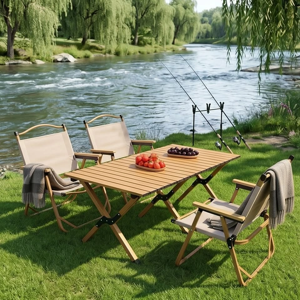 Carbon Steel Folding Camping Table - Portable Outdoor Picnic - photo 2