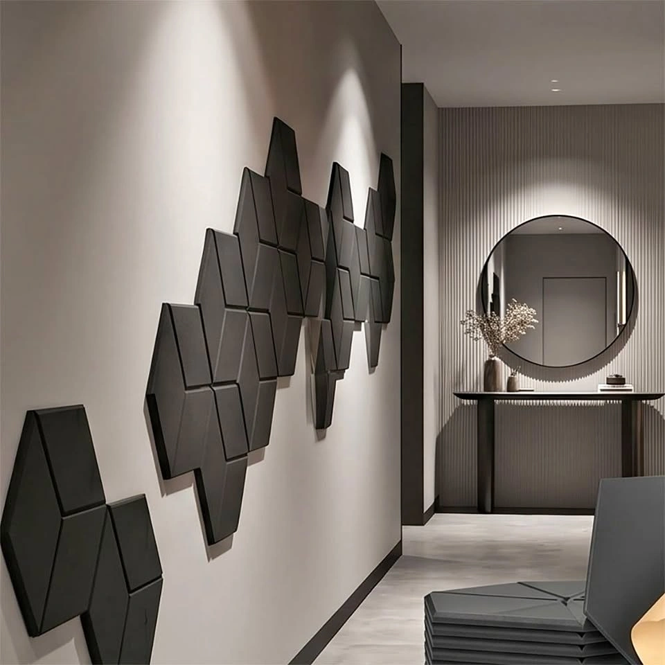 Hexagon Acoustic Wall Panels - Black/White
