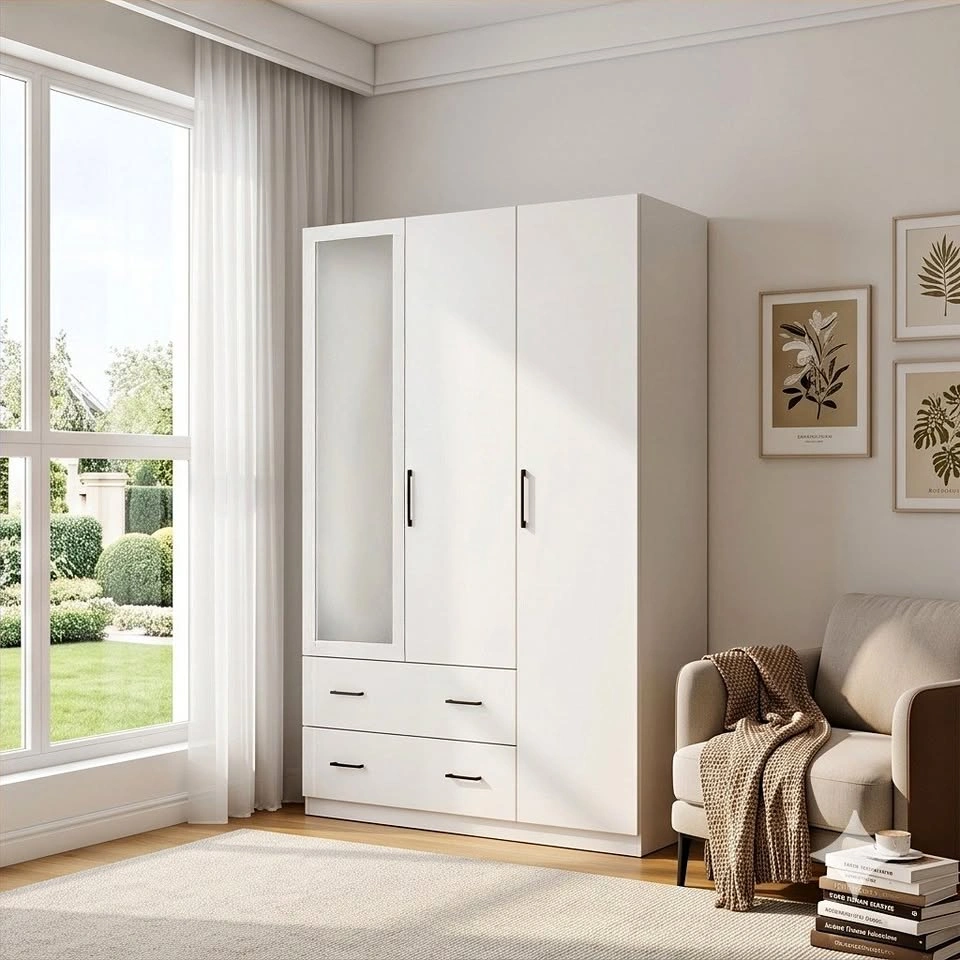 Contemporary Glass Door Wardrobe Closet - CC029
