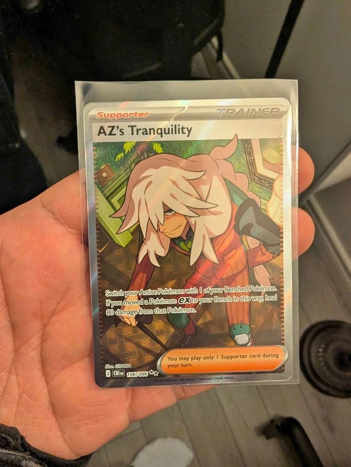 Pokemon AZ's Tranquility Supporter Trainer Card Full Art