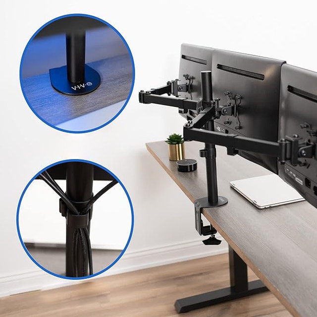 Triple Monitor Adjustable Desk Mount - STAND-V003Y - photo 3