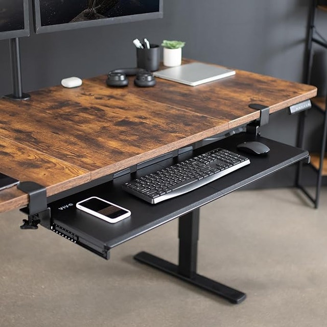 Long Clamp-on Keyboard and Mouse Under Desk Slider - photo 2