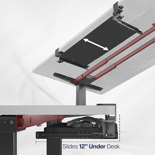 Long Clamp-on Keyboard and Mouse Under Desk Slider - photo 4