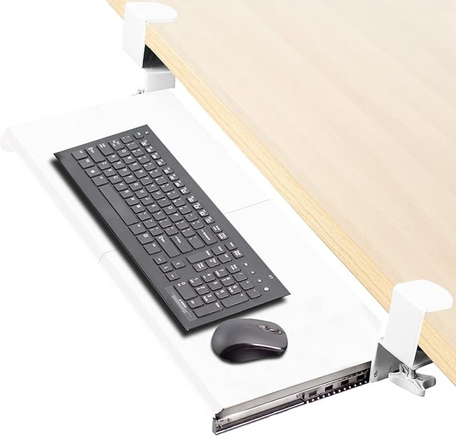 Computer Keyboard and Mouse Under Desk Slider Tray - MOUNT-KB05W