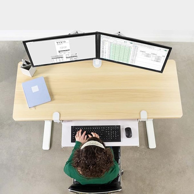 Large Clamp-on Computer Keyboard and Mouse Under Desk Slider - photo 3