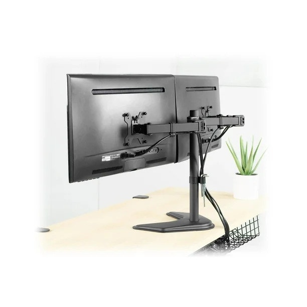 Motion Dual Monitor Free-Standing Desk Stand - STAND-V102F