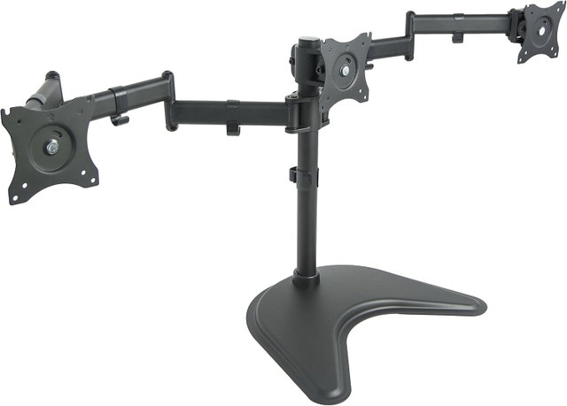 Triple Monitor Mount - Up to 24" Screens - STAND-V003P