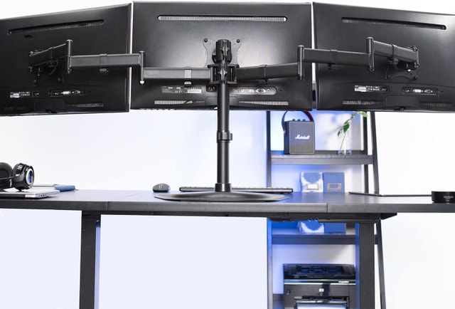 Triple Monitor Mount - Up to 24" Screens - STAND-V003P - photo 2