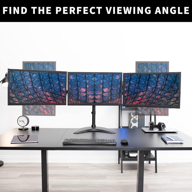 Triple Monitor Mount - Up to 24" Screens - STAND-V003P - photo 5