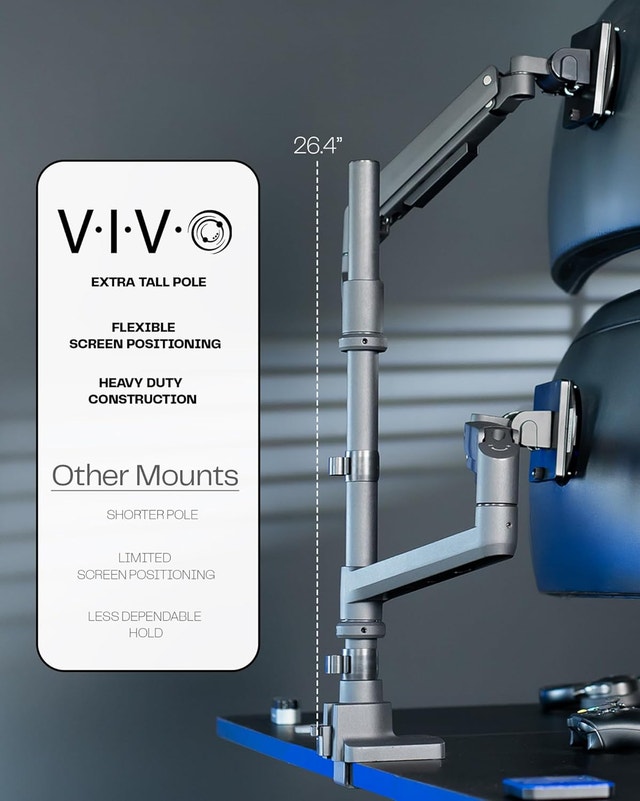 Dual Ultrawide Monitor Desk Mount - 49" - STAND-V120K - photo 3
