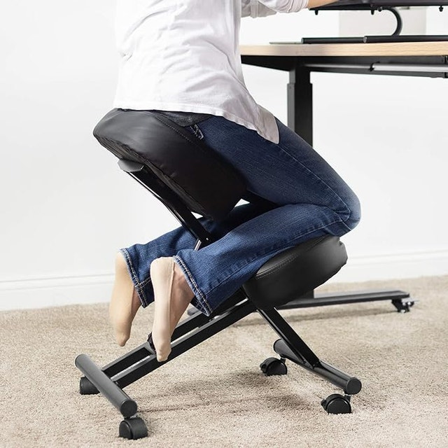 Black Ergonomic Kneeling Chair - photo 3