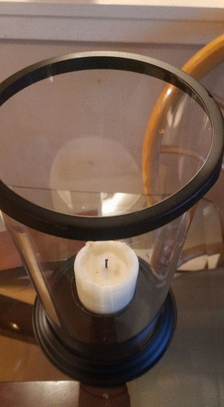 Glass Candle Holder with Black Base - photo 2