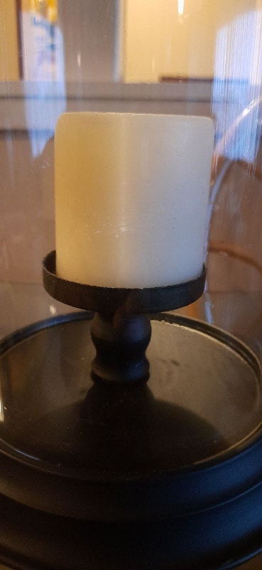 Glass Candle Holder with Black Base - photo 3