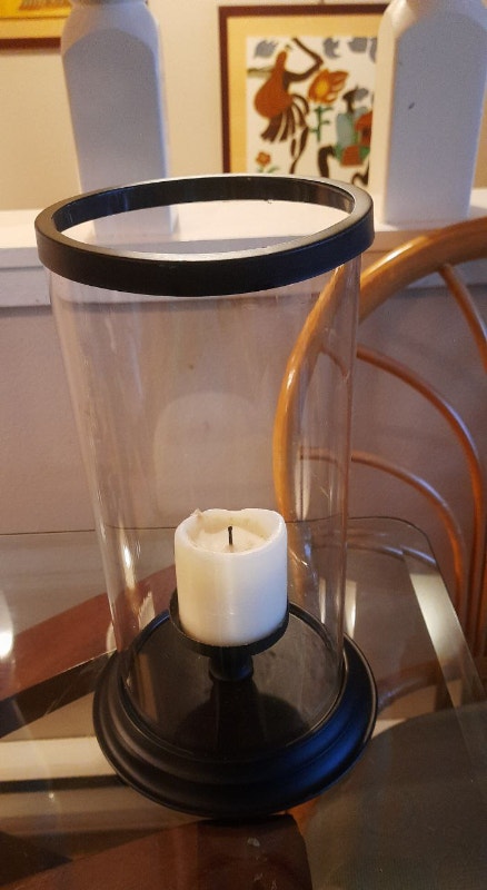 Glass Candle Holder with Black Base - photo 4