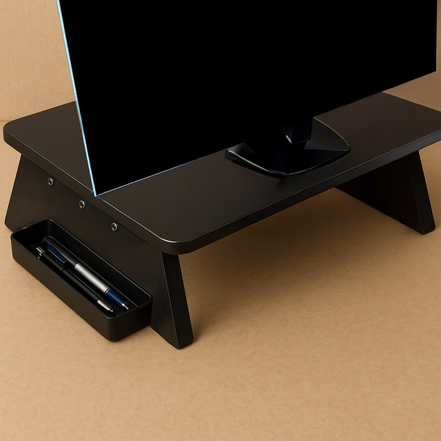 Black Monitor Stand - 44x33.5x9cm - New in Box