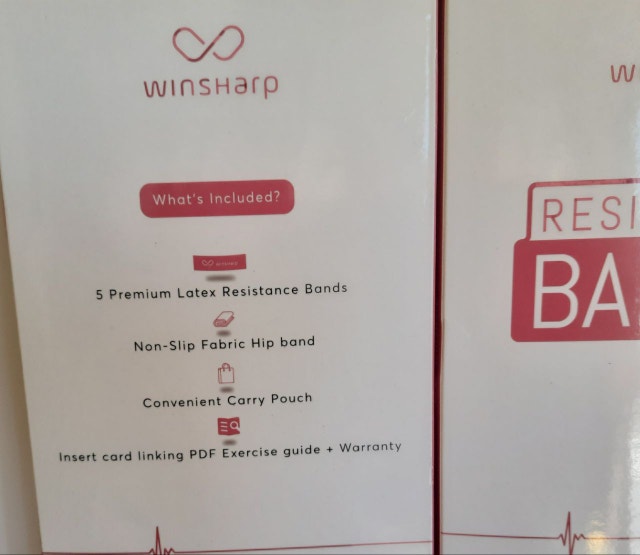 Winsharp Resistance Bands Set - 5 Premium Latex Bands + Hip Band - photo 4