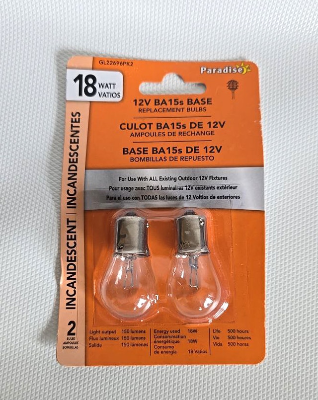 12V BA15s Replacement Light Bulbs (2-Pack) – Brand New!