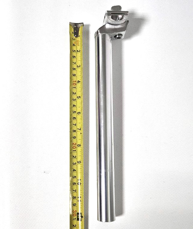 12" Silver Alloy Bicycle Seat Post - photo 3