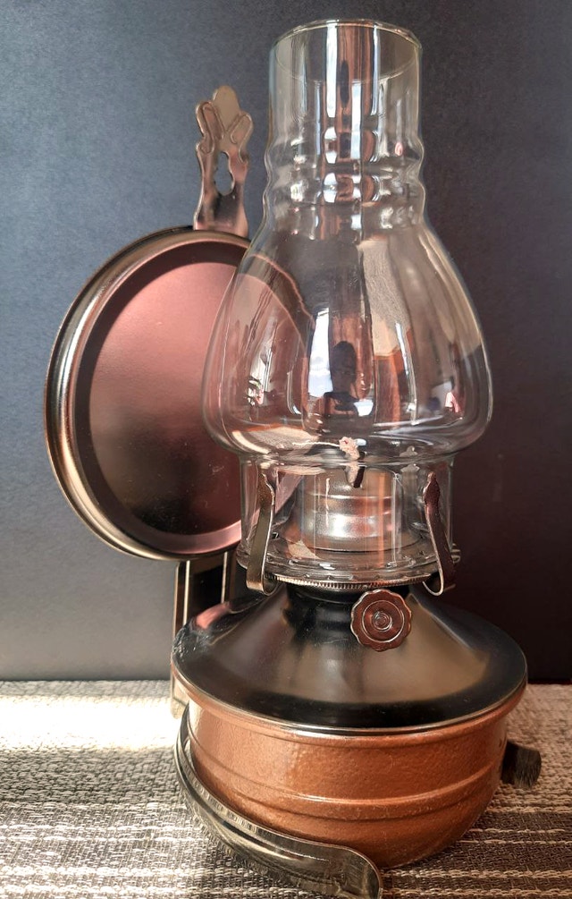 Oil Lamp with Reflective Back for Indoor/Outdoor Use - photo 3