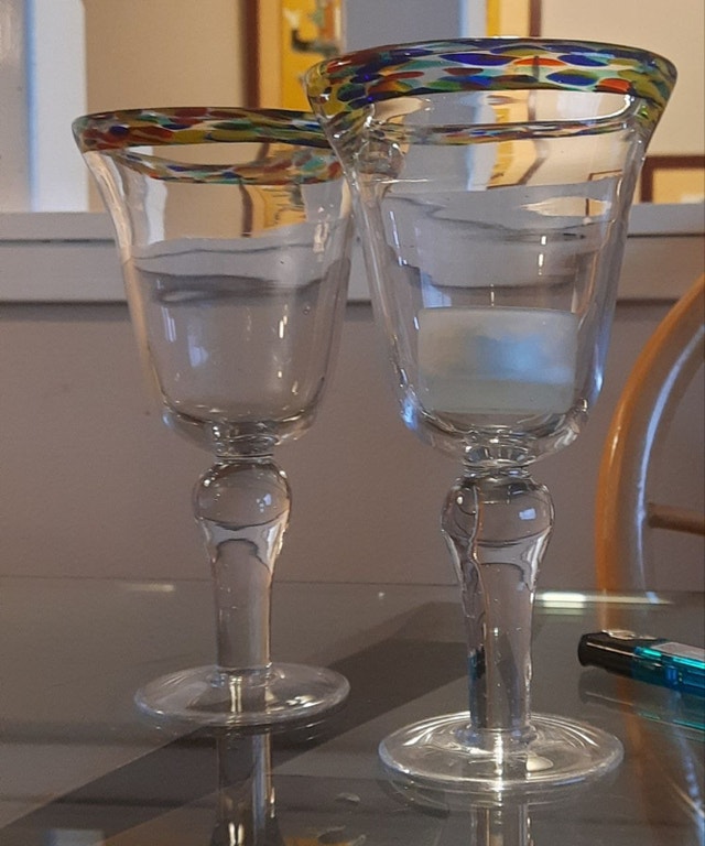 Multi-Color Confetti Rimmed Margarita Glass - photo 3
