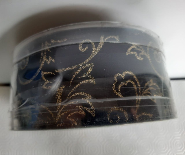 Berwick Black Metallic Ribbon, 50 Yards - photo 2