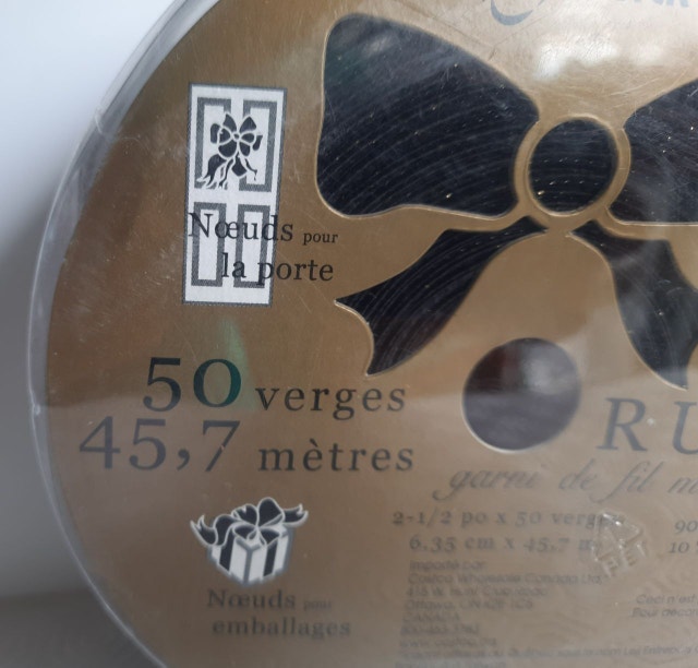 Berwick Black Metallic Ribbon, 50 Yards - photo 3