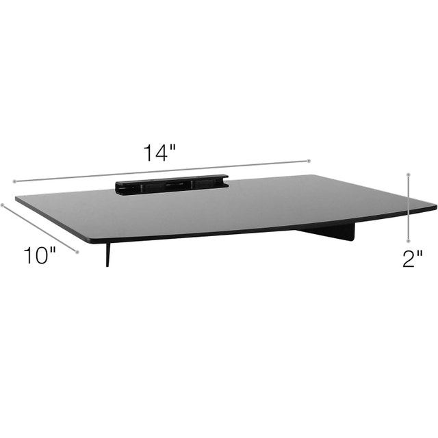 Glass Wall Mount Shelf for DVD Multi Media Components OF-SRG-06 - photo 3