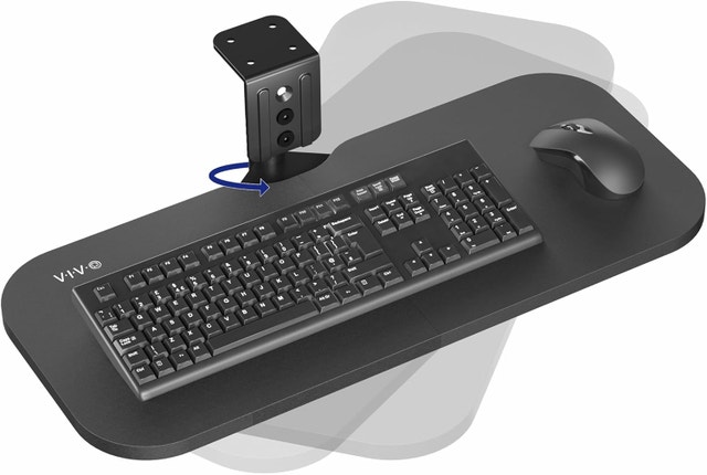 Under Desk Keyboard & Mouse Tray - 23x10 inch Swivel