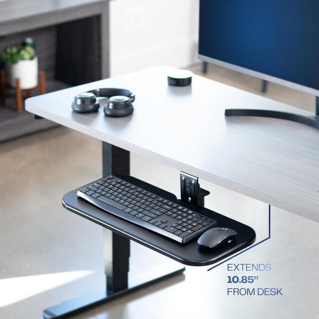Under Desk Keyboard & Mouse Tray - 23x10 inch Swivel - photo 2