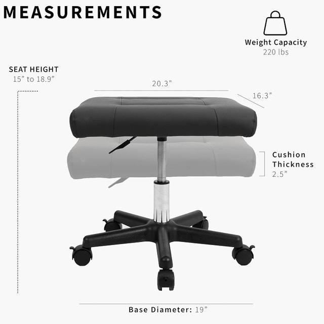 Mobile Footrest with Wheels, Ergonomic Rolling (CHAIR-S04F) - photo 4
