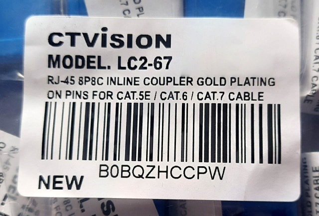 Lots of LC2-67 RJ-45 Inline Couplers Internet Cable Connectors - photo 4