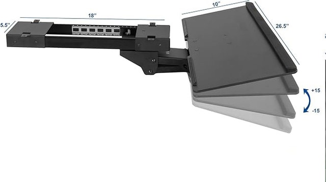 Adjustable Computer Keyboard and Mouse Platform Tray - photo 4