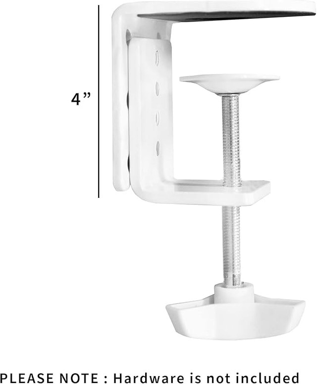 White Heavy Duty Desk Clamp - photo 2