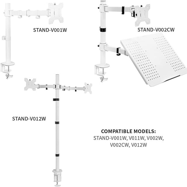 White Heavy Duty Desk Clamp - photo 3