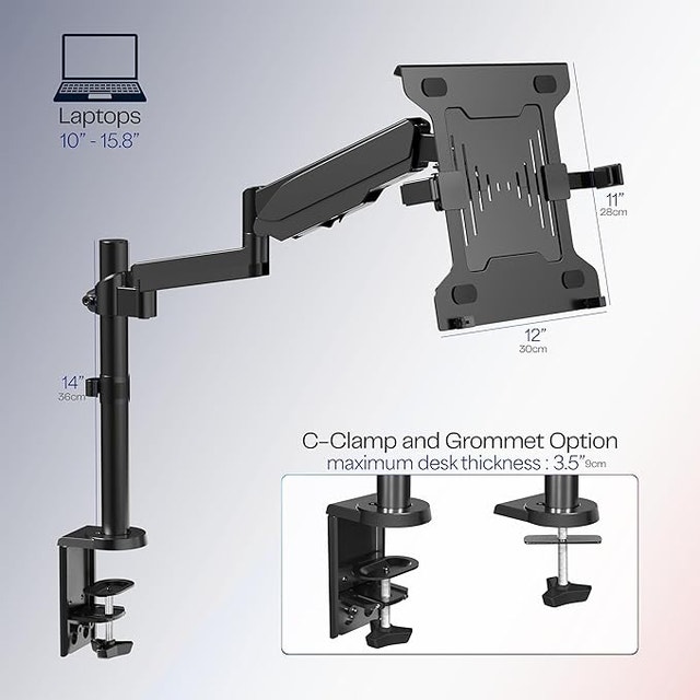 Pneumatic Arm Single Laptop Desk Mount - VIVO - photo 3
