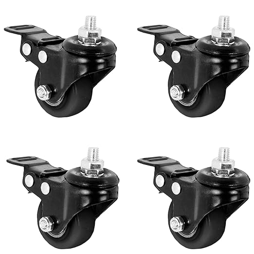 M8 Lockable Caster Wheels (Set of 4) - VIVO