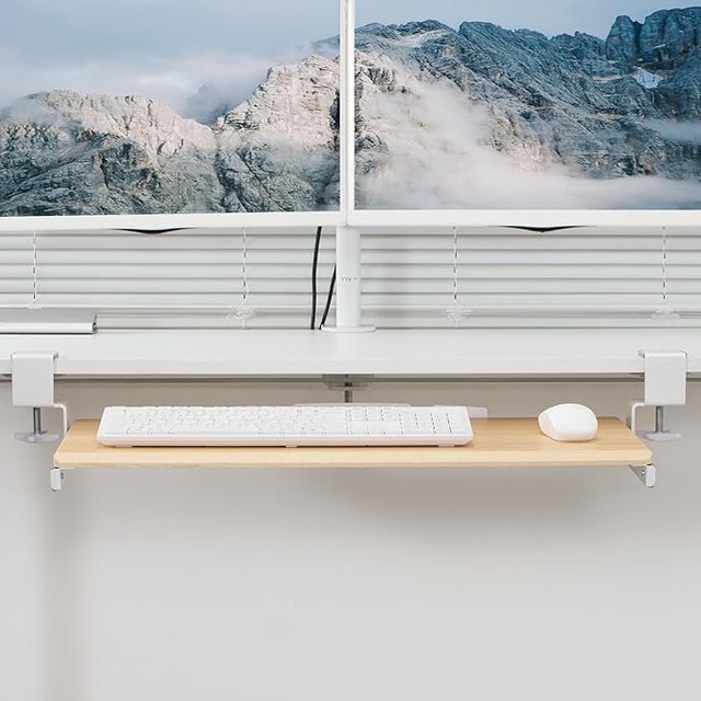 Keyboard and Mouse Under Desk Slider Tray - 27" x 11" - photo 2