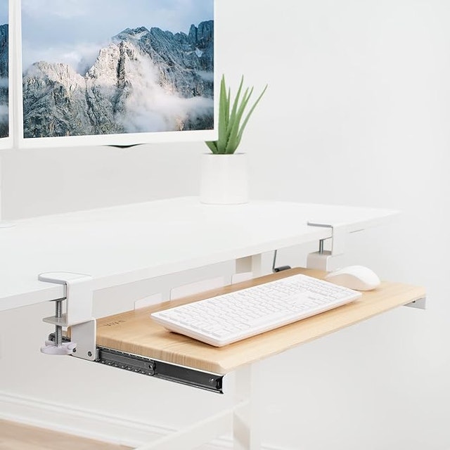 Keyboard and Mouse Under Desk Slider Tray - 27" x 11" - photo 3
