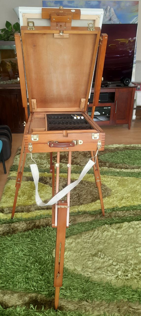 Vintage Wooden Artist Easel with Storage - photo 4