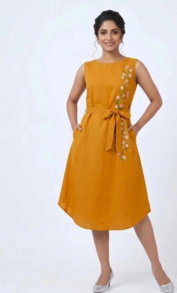 Beautiful Embroidered Dress with pocket