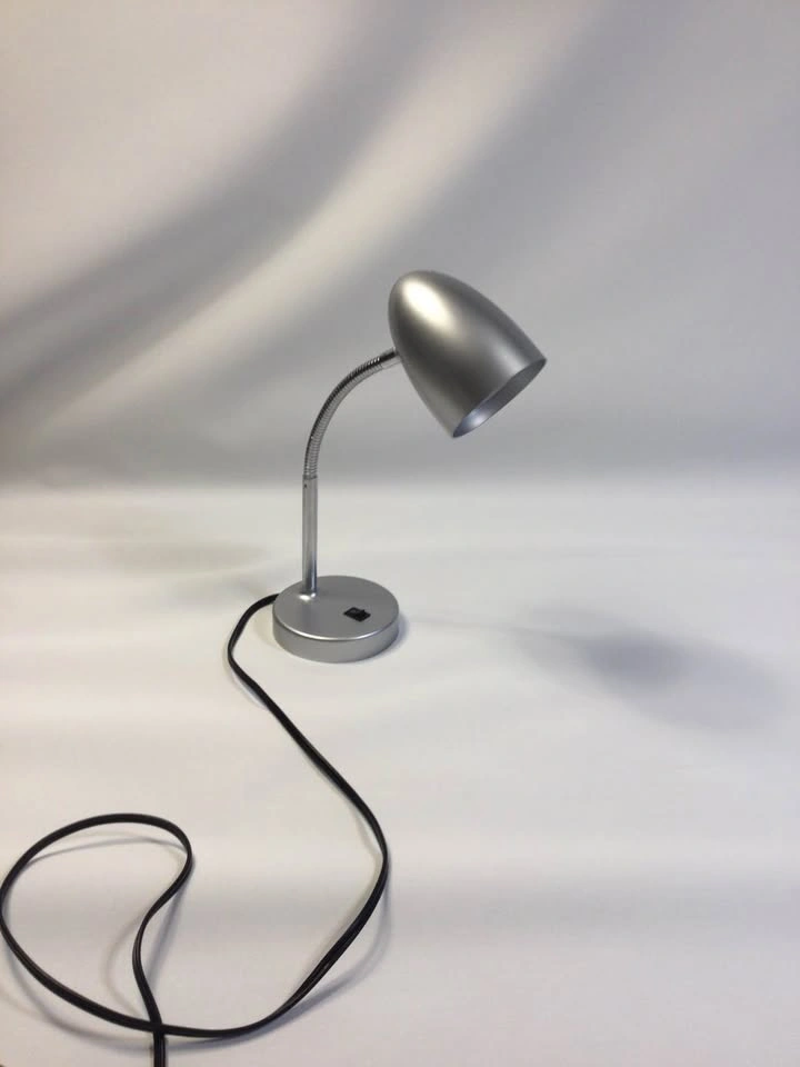 Silver flexible LED desk lamp 16” height - photo 2