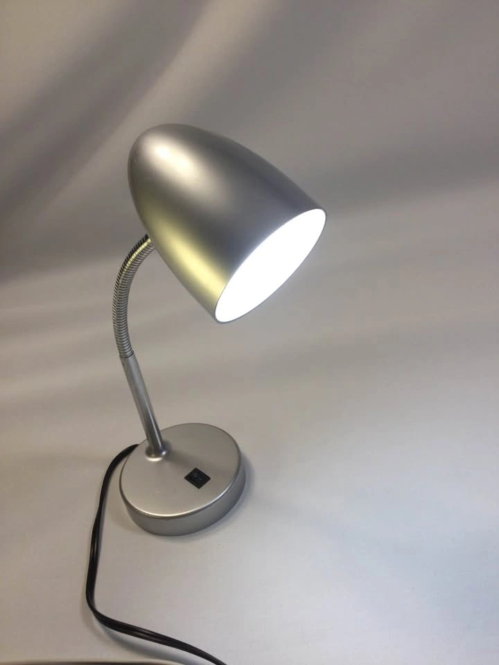 Silver flexible LED desk lamp 16” height - photo 3